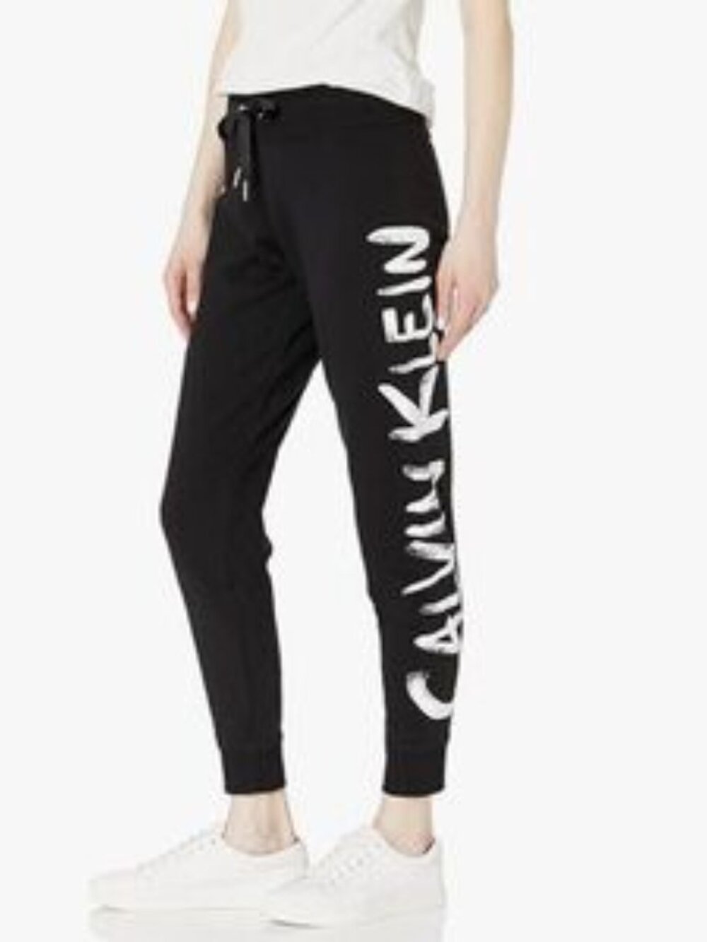 Calvin Klein Performance Vertical Logo Fleece Joggers Black Large